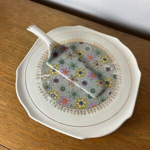 Lord Nelson Ware Kaleidoscope — Vintage Cake Plate & Server